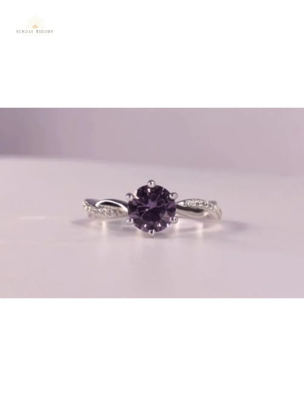 Sterling Silver Alexandrite Ring June Birthstone Oval Kite Pear Round Halo